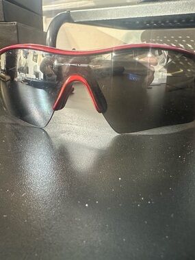 Oakley Sunglasses Temple Arm in Silver with Red Accent